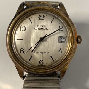 Timex Automatic Watch Water Resistant Bezel Stainless Steel Working cond…